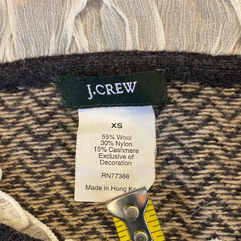 J. Crew Ruffle Neck Cardigan - Picture 2 of 6